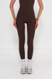 Essentials Invisible Scrunch Pocket Leggings - Mocha Brown