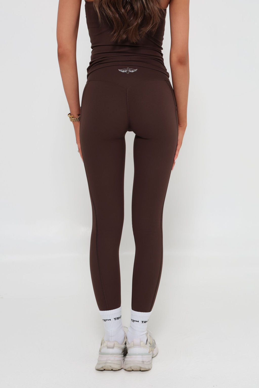 Essentials Invisible Scrunch Pocket Leggings - Mocha Brown