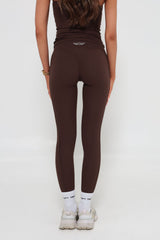 Essentials Invisible Scrunch Pocket Leggings - Mocha Brown