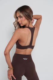 Essentials Racer Crop - Mocha Brown