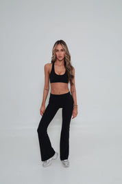 Essentials Racer Crop - Black