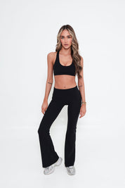 Essentials Fold Over Pocket Flares - Black