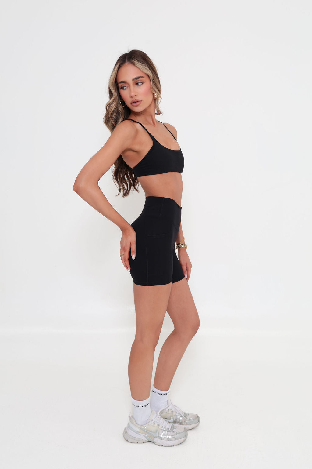 Essentials Strappy Crop - Black