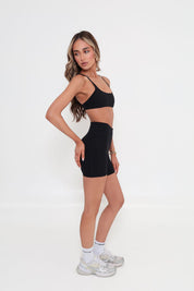 Essentials Strappy Crop - Black