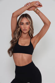 Essentials Strappy Crop - Black