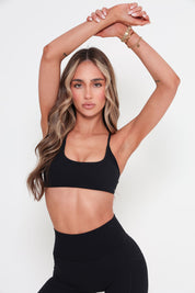 Essentials Strappy Crop - Black