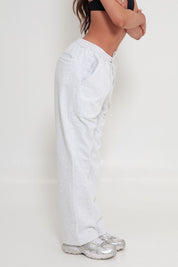 Original Baggy Wide Logo Joggers - Oat Grey