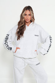 Original Oversized Boxy Logo Hoodie - Oat Grey