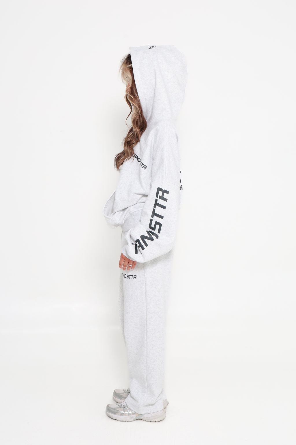 Original Oversized Boxy Logo Hoodie - Oat Grey