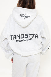 Original Oversized Boxy Logo Hoodie - Oat Grey