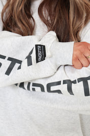Original Oversized Boxy Logo Hoodie - Oat Grey