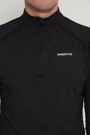 Essentials Men 1/4 Zip Compression Long Sleeve - Black