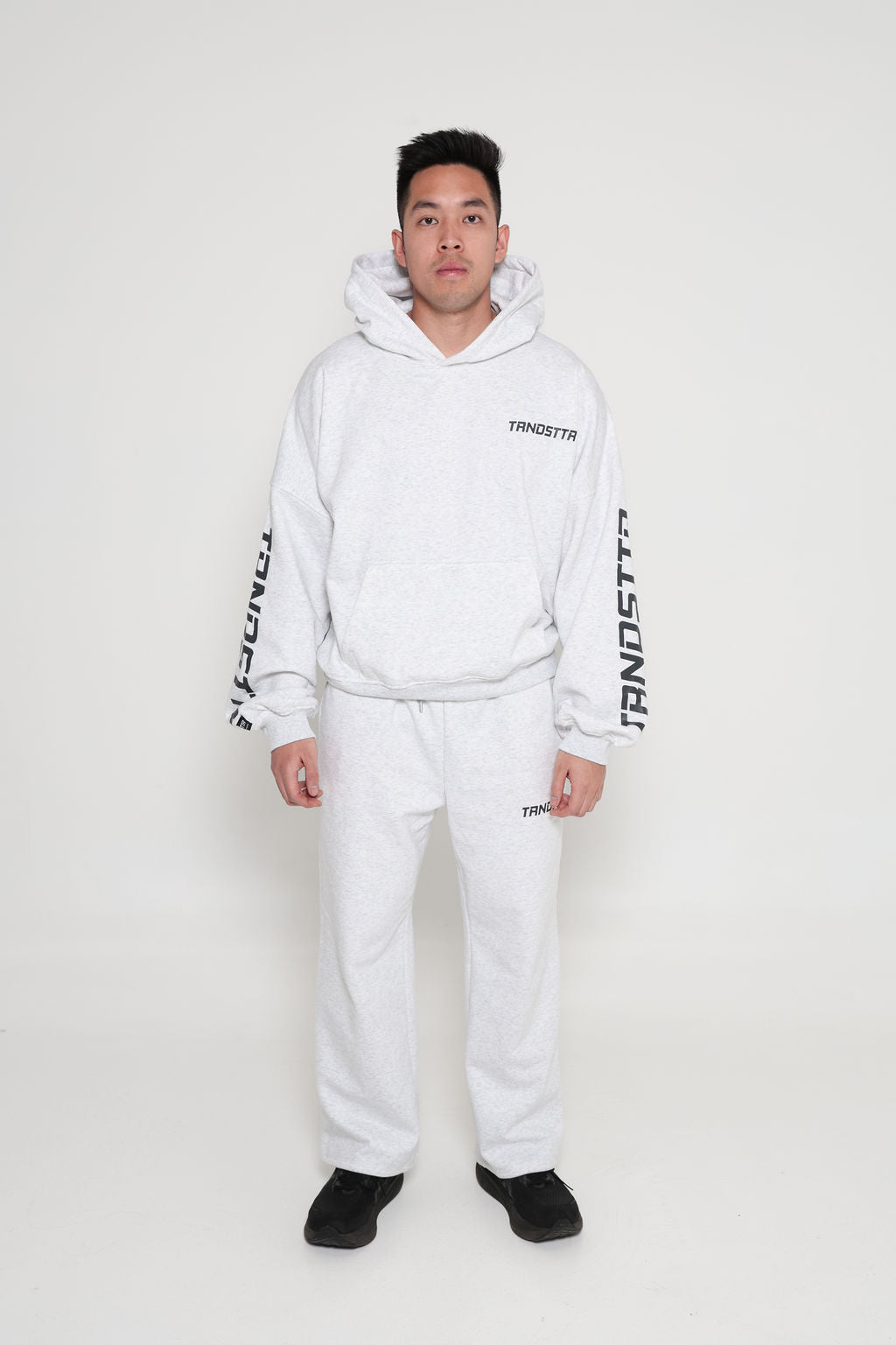 Original Baggy Wide Logo Joggers - Oat Grey