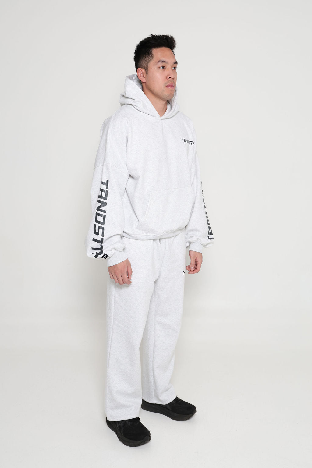 Original Oversized Boxy Logo Hoodie - Oat Grey