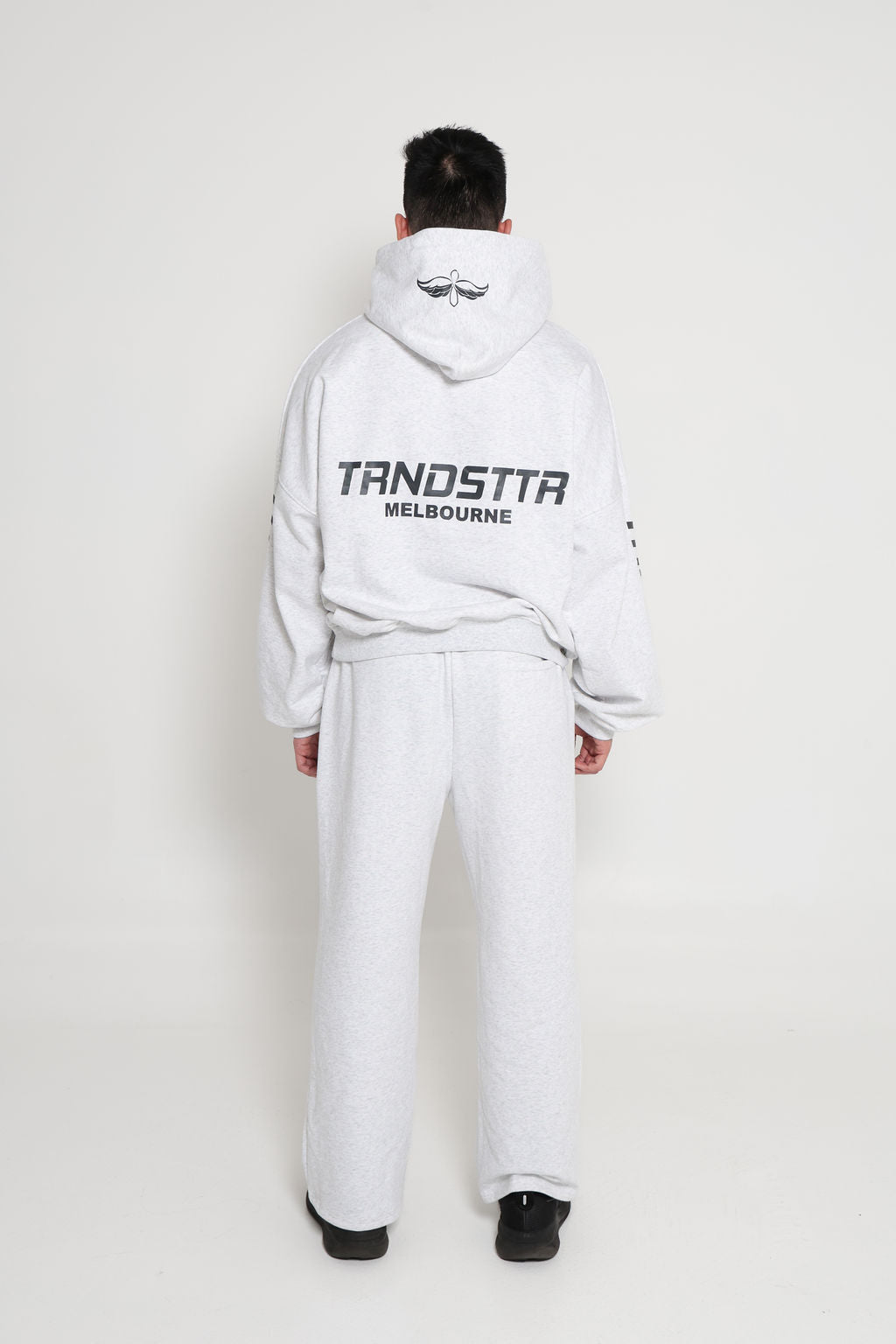 Original Baggy Wide Logo Joggers - Oat Grey