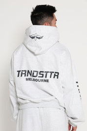 Original Oversized Boxy Logo Hoodie - Oat Grey