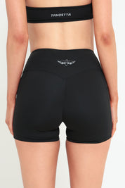 AirSilk™ 4" Invisible Scrunch Pocket Contour Shorts - Black