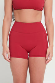 AirSilk™ 4" Invisible Scrunch Pocket Contour Shorts - Chilli