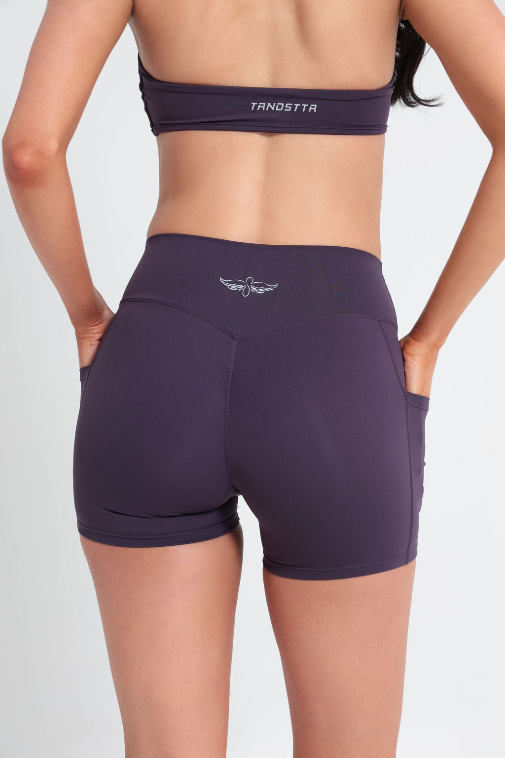 AirSilk™ 4" Invisible Scrunch Pocket Essentials Shorts - Plum