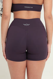 AirSilk™ 4" Invisible Scrunch Pocket Contour Shorts - Plum