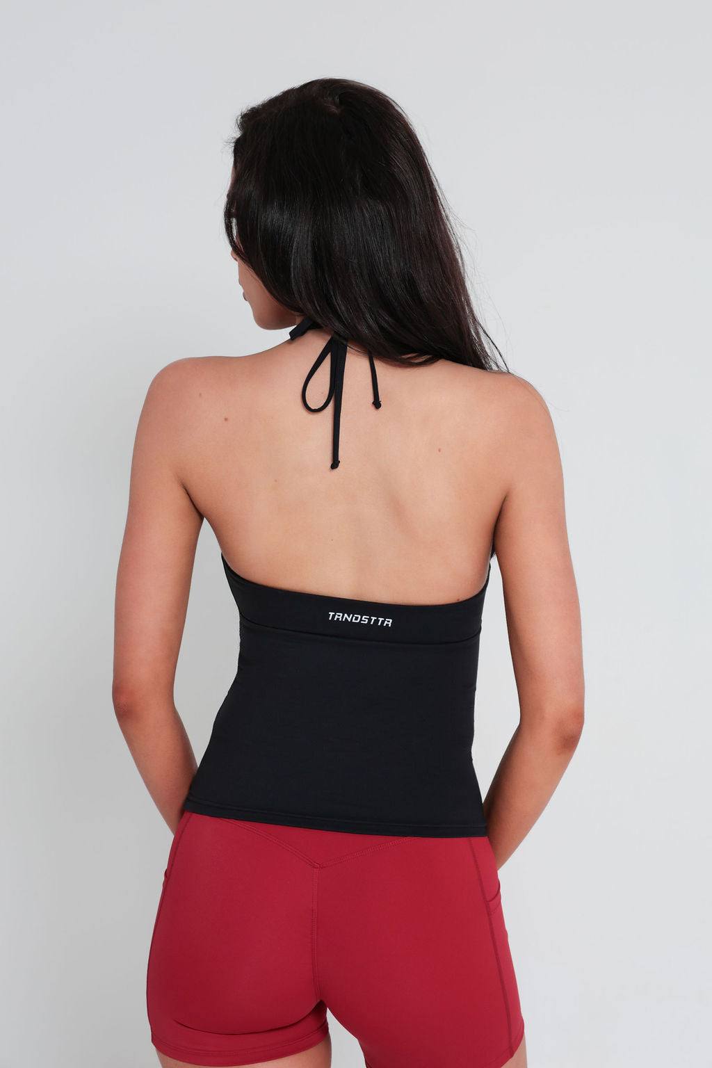 SoftForm™ Halter Tie-Up Cami Tank - Classic Black