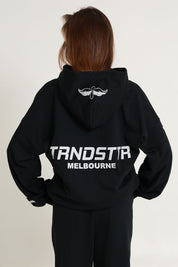 Original Oversized Boxy Logo Hoodie - Jet Black
