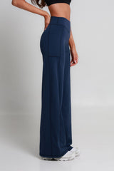 SoftForm™ Wide Leg Bottoms - Navy Blue