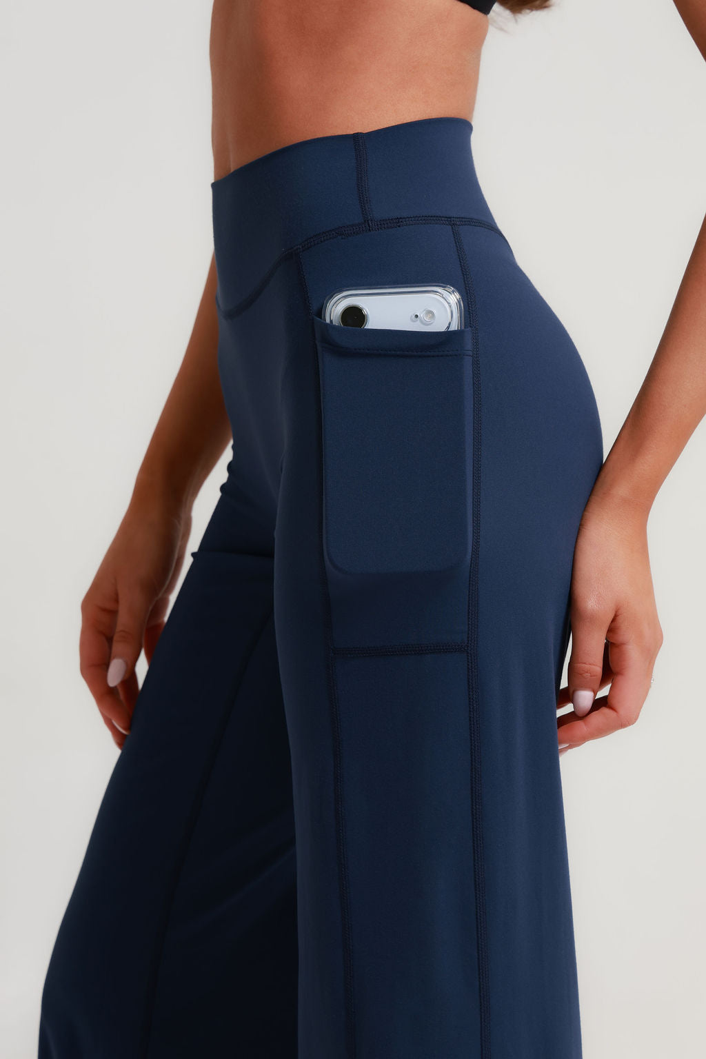 SoftForm™ Wide Leg Bottoms - Navy Blue