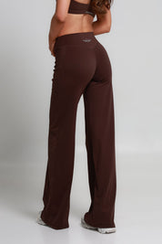 SoftForm™ Wide Leg Bottoms - Mocha Brown
