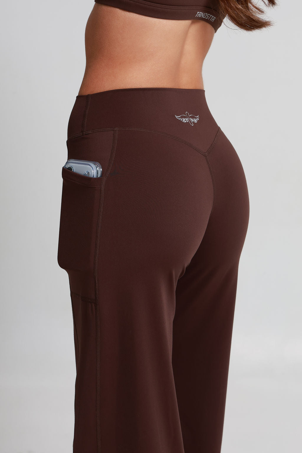 SoftForm™ Wide Leg Bottoms - Mocha Brown