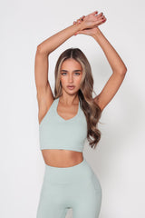 Earthcore Halter Crop - Seafoam