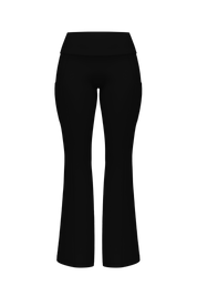 Essentials Fold Over Pocket Flares - Black
