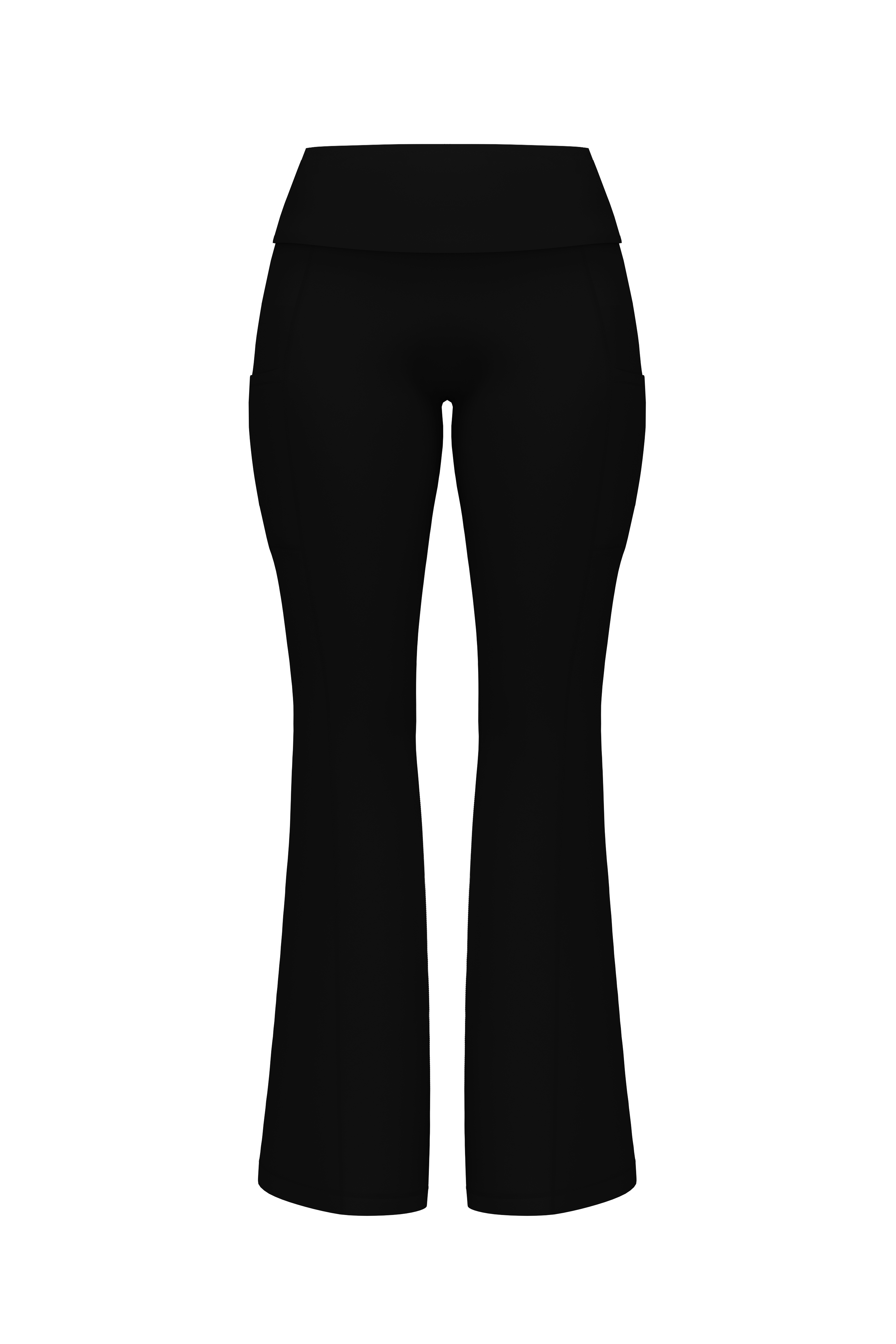 Essentials Fold Over Pocket Flares - Black