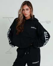 Original Oversized Boxy Logo Hoodie - Jet Black