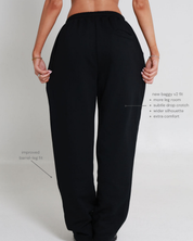Original Baggy Wide Logo Joggers - Jet Black