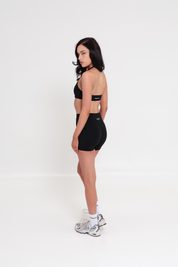 AirSilk™ Contour Halter Crop - Black