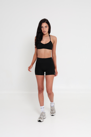 AirSilk™ Contour Halter Crop - Black