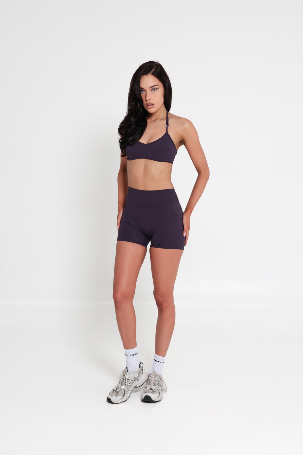 AirSilk™ Contour Halter Crop - Plum
