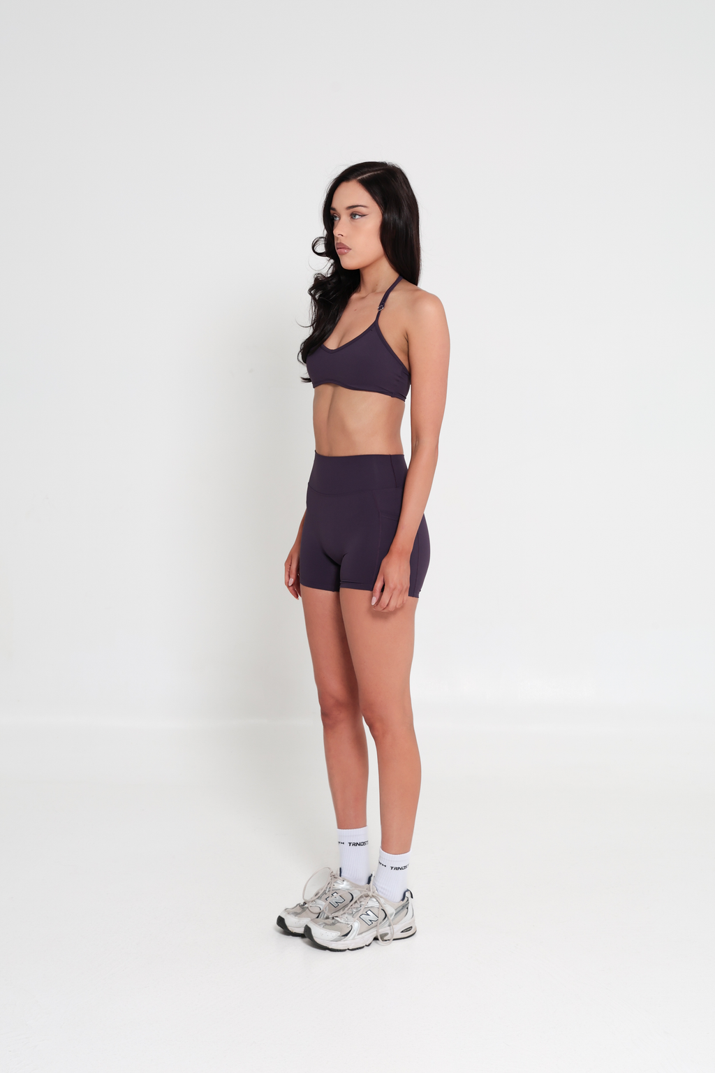 AirSilk™ Contour Halter Crop - Plum