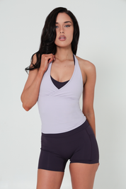 SoftForm™ Halter Tie Up Cami Tank - Soft Purple