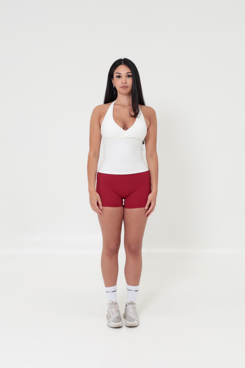 SoftForm™ Halter Tie Up Cami Tank - Ivory White