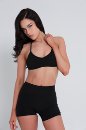 AirSilk™ Contour Halter Crop - Black