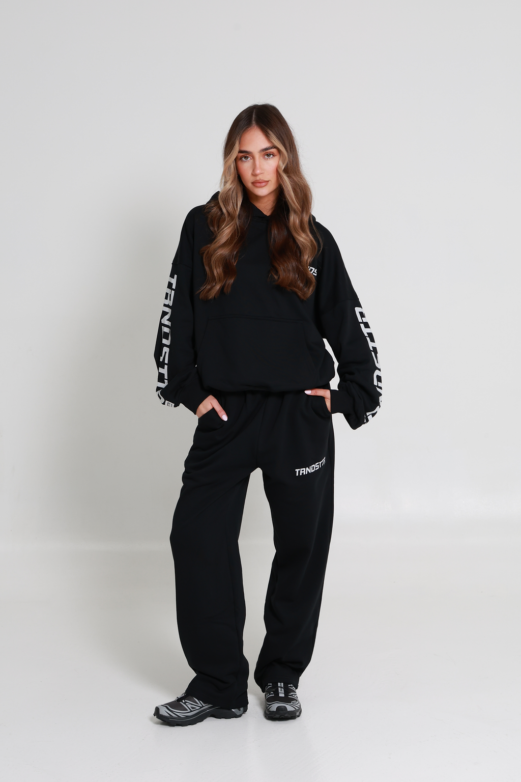 Original Oversized Boxy Logo Hoodie - Jet Black