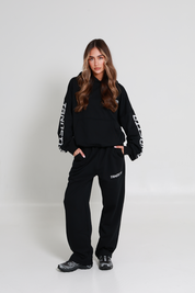 Original Oversized Boxy Logo Hoodie - Jet Black