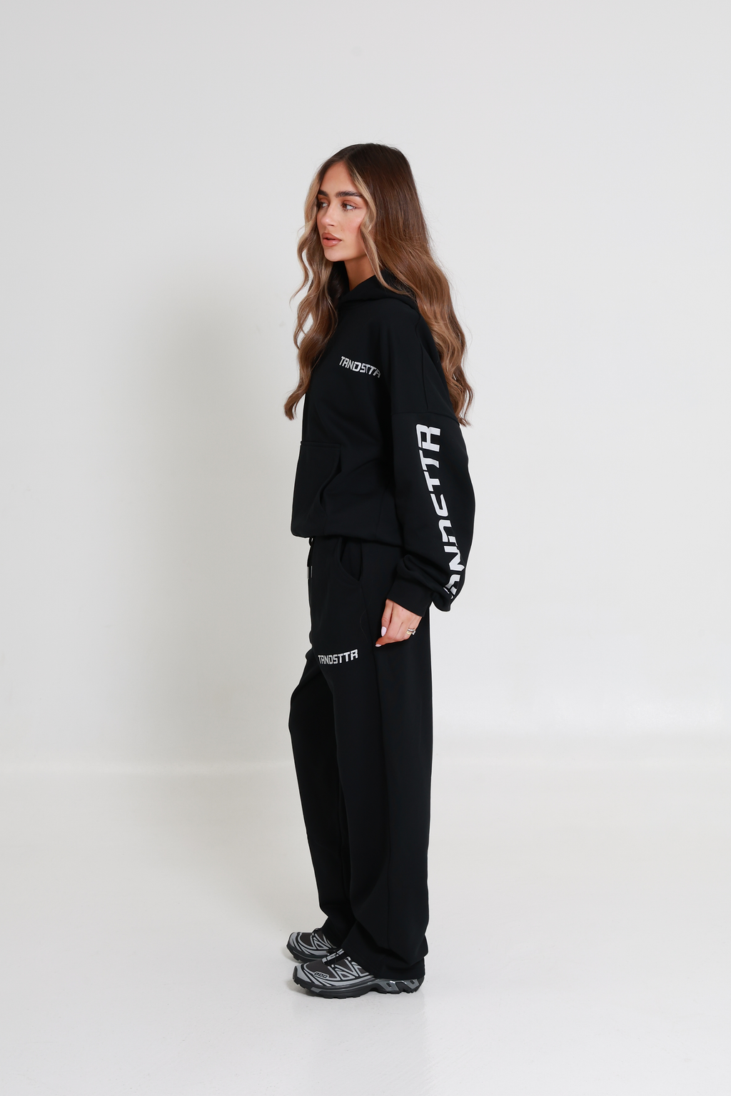 Original Oversized Boxy Logo Hoodie - Jet Black