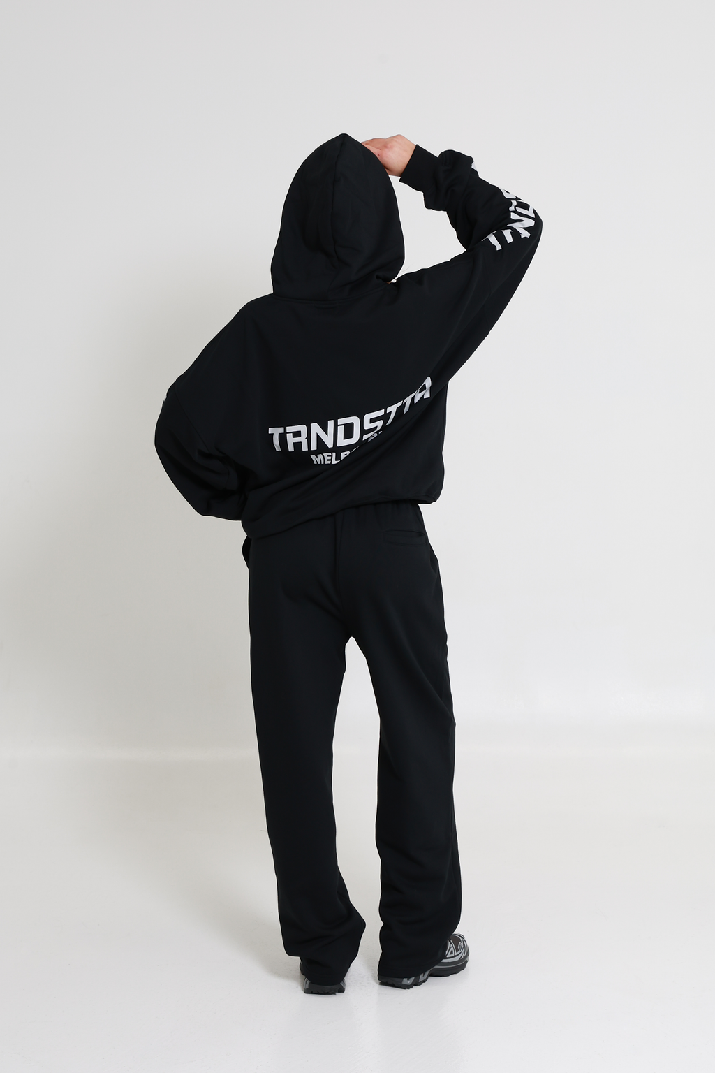 Original Oversized Boxy Logo Hoodie - Jet Black