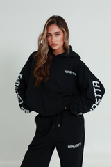 Original Oversized Boxy Logo Hoodie - Jet Black