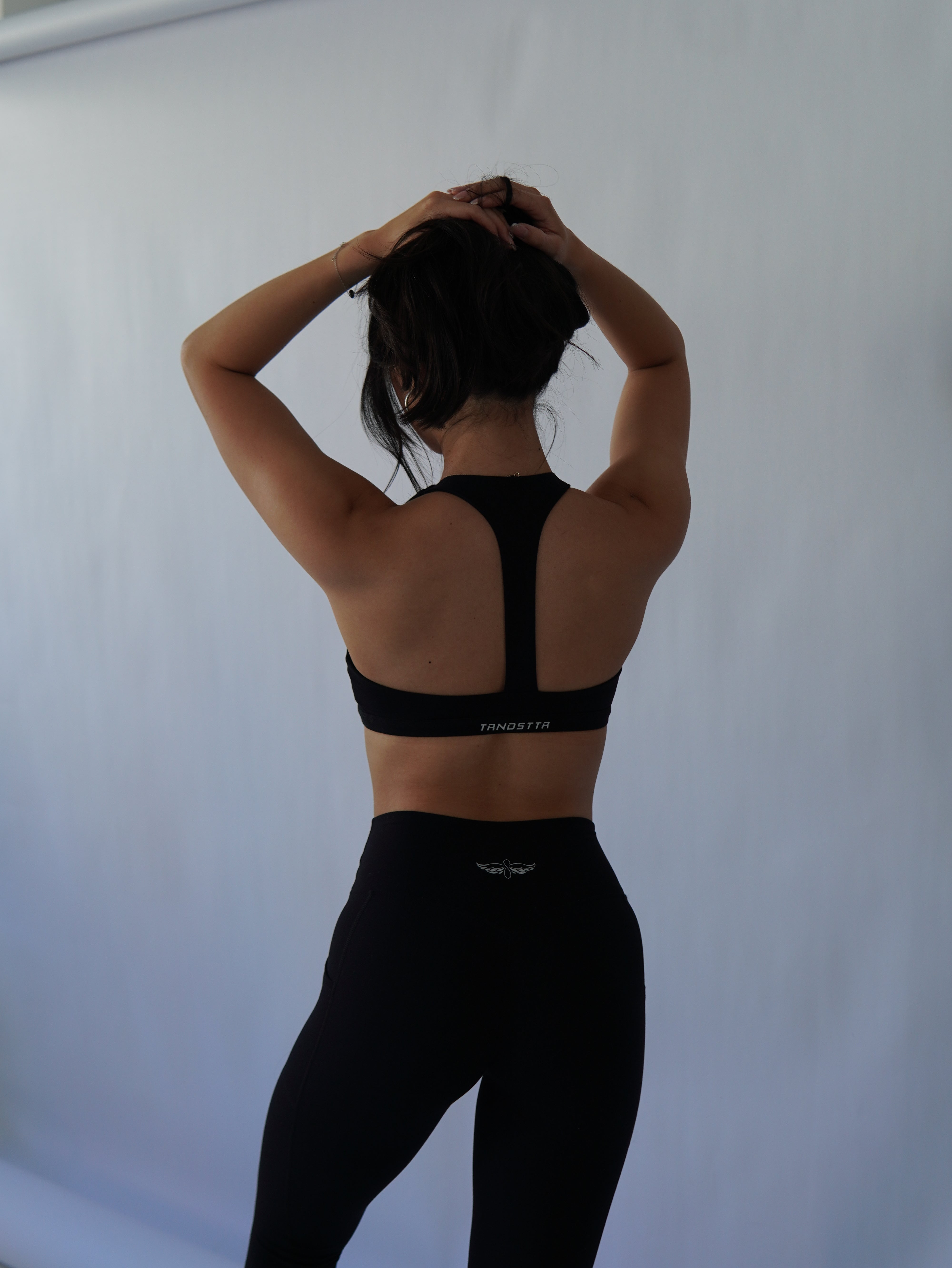Essentials Racer Crop - Black