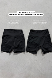 AirSilk™ 4" Invisible Scrunch Pocket Contour Shorts - Black