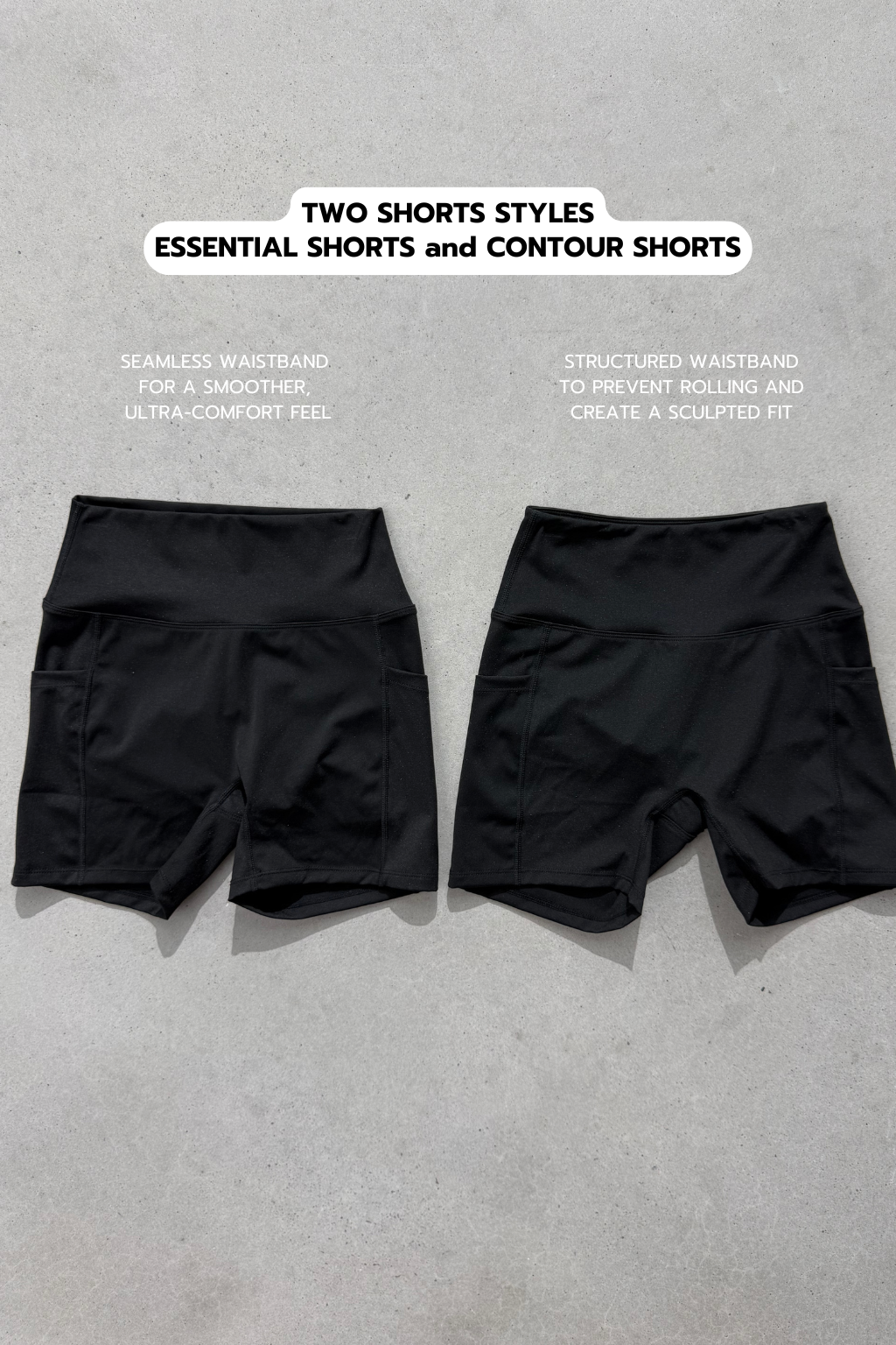 AirSilk™ 4" Invisible Scrunch Pocket Essentials Shorts - Black